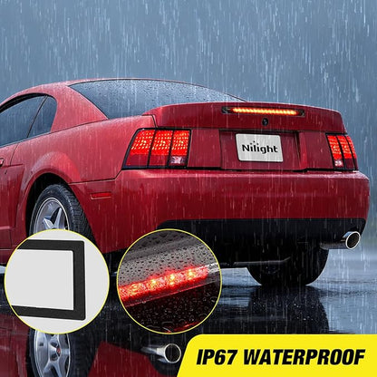 Nilight Third Brake Light Tail High Mount 3rd Stop Lights Smoked Lens Compatible with Ford Mustang 1999 2000 2001 2002 2003 2004 Car Rear Center Cab Lamp