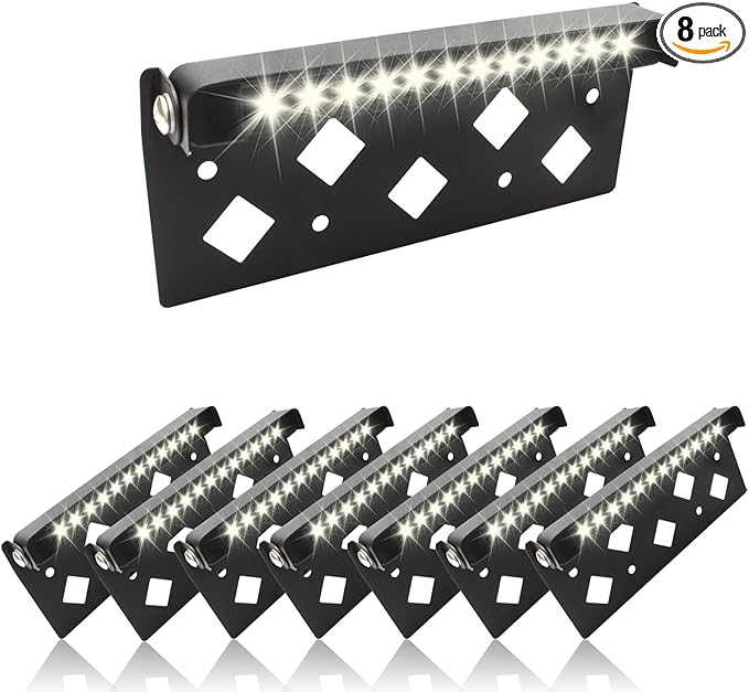 Classic Series 7 Inch LED Hardscape Lighting, Retaining Wall Lights, LED Landscape Lighting, 12V Paver Light Low Voltage, 5W Outdoor Step Lights, 3000K Soft White