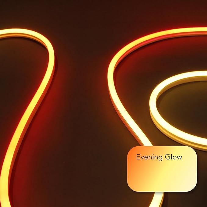 LIFX Supercolor Neon Flex Outdoor Smart Rope Light, 16ft RGBW LED Strip with Polychrome Technology, 60 Addressable Zones, Bendable Silicone, Wi-Fi, Works with Alexa, Google, HomeKit, LFXNEON16/WP