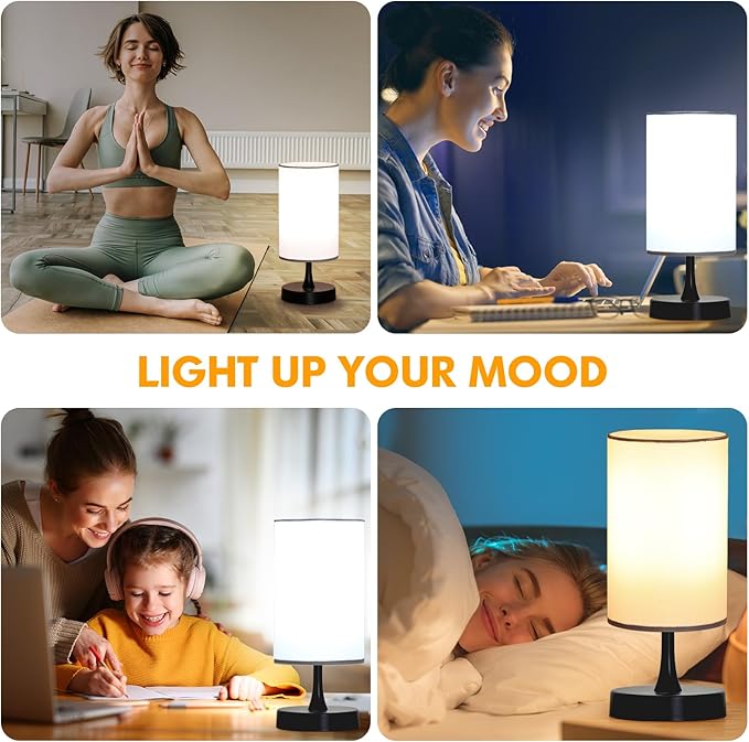 Caromolly Light Therapy Lamp, 10000 Lux Light with Remote Control, 3 Color Temperature & 4 Brightness Level & Timer, Daylight Lamp for Home, Office, Decoration(Black Base White Shade)