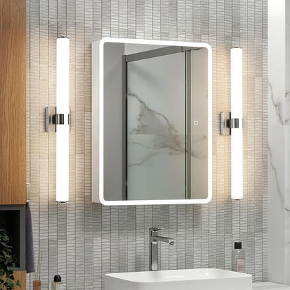 Bathroom Vanity Light Fixtures 31IN Brushed Nickel Bathroom Lights Over Mirror, 28W 3000K Dimmable LED Vanity Light Bar Modern Wall Sconce Light for Mirror, Kitchen, Living Room, Gallery, Hallway