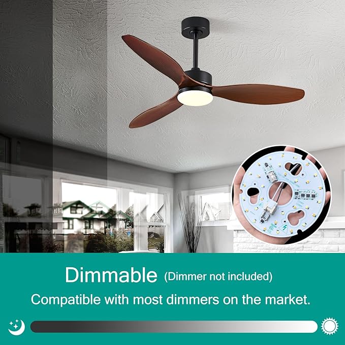1-Pack 5.3" LED Retrofit Light Kit for Ceiling Flush 15W 120V 3000/4500/6000K LED Ceiling Fan Light Replacement Panel PCB Dimmable