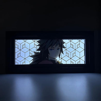 Giyu Light Box - Demon Slayer – Anime Lamp Figure Night Light – 3D Anime Room Décor Gift for Otaku