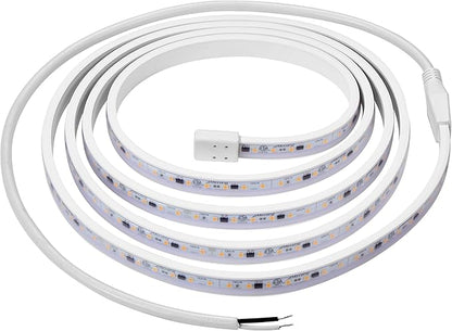Maxxima 96 in. Hardwired LED Under Cabinet Strip Light, 3680 Lumens, 3000K Warm White, Kitchen and Living Room 120V White Cove Lighting, No Power Supply Needed