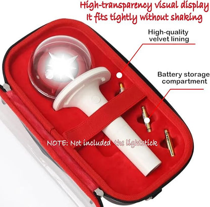 Case for Strays Lightstick - Clear Travel Carrying Storage Bag Holder for Ver.1 / Ver.2 Light Stick - Crossbody Protective Cover Merch for K-pop Fans Gift (Red)