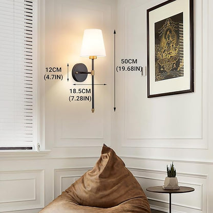 Peel and Stick Wall Sconces, Stick On Wall Sconce Set of 2, Battery Operated Wireless Adhesive Wall Lights, Corn Bulb with 10000mAh Battery, Easy Install for Bedroom Living Room Wall Decor