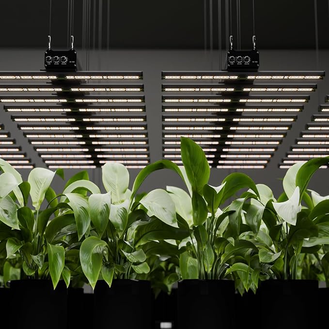 320W LED Grow Light with 7 Adjustable Spectrums (UV & IR), Dimmable Full Spectrum Plant Lamp for 3x3 ft Coverage, High-Efficiency Diodes for Indoor Seeding to Harvest, Silent Operation