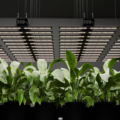 320W LED Grow Light with 7 Adjustable Spectrums (UV & IR), Dimmable Full Spectrum Plant Lamp for 3x3 ft Coverage, High-Efficiency Diodes for Indoor Seeding to Harvest, Silent Operation