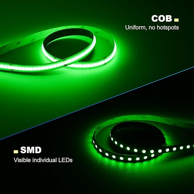 JOYLIT 32.8FT/10M COB LED Strip Lights RGBW, 24V RGB+6000K Cool White Color Changing Flexible Dimmable Tape Light, No Dark Spots, 784LEDs/M High Density Cuttable Adhesive Light Strip for Indoor