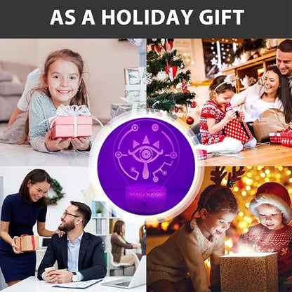 3D Night Light, 16 Color Changing Cartoon USB Desk Lamp, Crest of Hyrule Illusion Lighting with Remote Control for Home Decor Gift for Kids. (3)