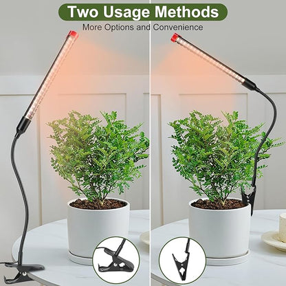 Game Changer! FECiDA 2026 3Pack 9 Watt Power Draw, NO Need Adapter, Clip Grow Lights for Small Indoor Plants, Bonsai, 4/8/12/16/20H Timer, Enough Bright Like Sun for Your Plants