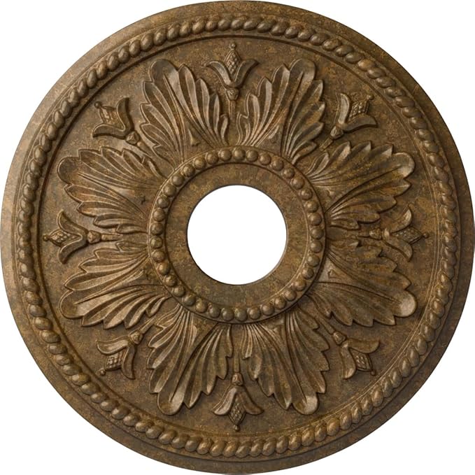 Ekena Millwork CM18ED1RZS Edinburgh Ceiling Medallion, Rubbed Bronze