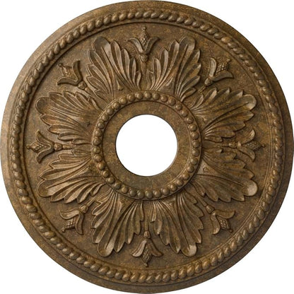 Ekena Millwork CM18ED1RZS Edinburgh Ceiling Medallion, Rubbed Bronze