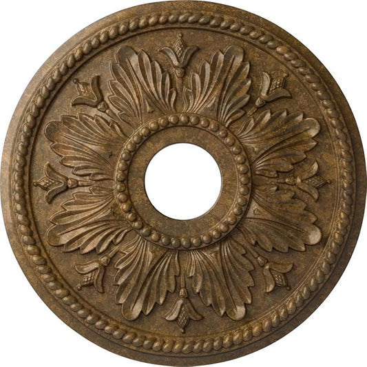 Ekena Millwork CM18ED1RZS Edinburgh Ceiling Medallion, Rubbed Bronze