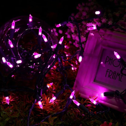 Brizled Pink Valentine Lights, 33ft 100 LED String Lights, Decorative Xmas Tree Light 120V UL Certified Connectable Valentine String Light Pink Mini Lighting for Indoor & Outdoor Wedding Room Party