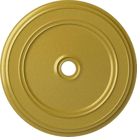 Ekena Millwork CM41CLRGS Classic Ceiling Medallion, 41 1/8"OD x 4"ID x 2 1/8"P, Hand-Painted Rich Gold