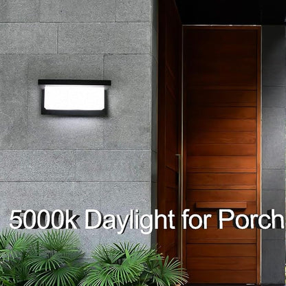 Sytmhoe 5000K Daylight White Outdoor Wall Sconce Lights, LED Exterior Light Fixture Wall Mount Ip65 Waterproof, Wall Porch Light for Garage Walkway Hallway Backyard Garden(1 Pack)