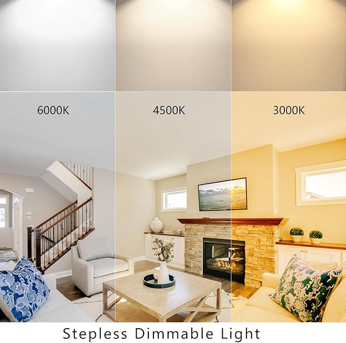 2-Pack 5.3" LED Retrofit Light Kit for Ceiling Flush Light 15W 120V 3000/4500/6000K LED Ceiling Fan Replacement Panel PCB Dimmable