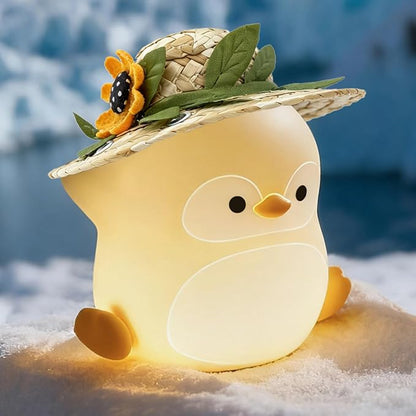 Penguin Night Light for Kids, LED Squishy Silicone Animal Night Lamp, Cute Nursery Nightlight for Desk Decor RGB Ambient Lighting Rechargeable/Dimmable/Timer Toddler Lamp Baby Boys Girls Gift