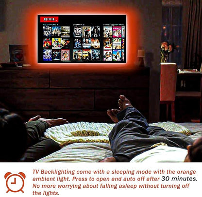 BASON LIGHTING LED TV Backlight,Bason Strip Lights with Remote for 75-82in TV, 4096 DIY Color Changing Lights, SMD 5050 LEDs TV Bias Lighting with Power Supply, Upgraded, Ultra-Long, for TV.