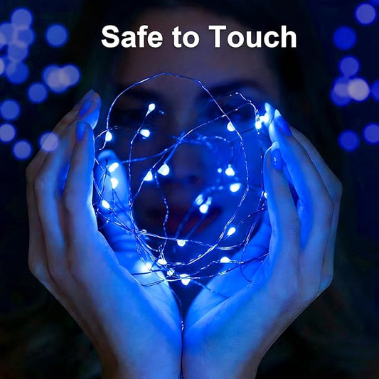 2Pack USB Plug in Fairy String Lights,16ft 50 LED Copper with Remote and Timer, 8 Modes Waterproof Twinkle String Lights Battery Powered for Bedroom Indoor Party Wedding Christmas Decoration