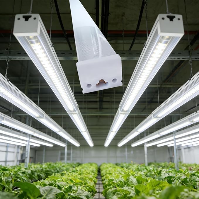Grow Lights for Indoor Plants Full Spectrum Grow Lights for Seed Starting,4FT 5000K Daylight White Plant Light for Indoor Plants,252W(6x42W 1400W Equivalent) Linkable Design,Greenhouse,6 Pack
