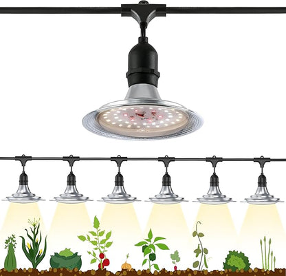 Outdoor Grow Light, Greenhouse String Grow Light, Waterproof Plant Growing Lamps, UL Certified LED Grow Lights for Greenhouse Garden, 21.3FT Full Spectrum Grow Light for Veg Seedling Flower