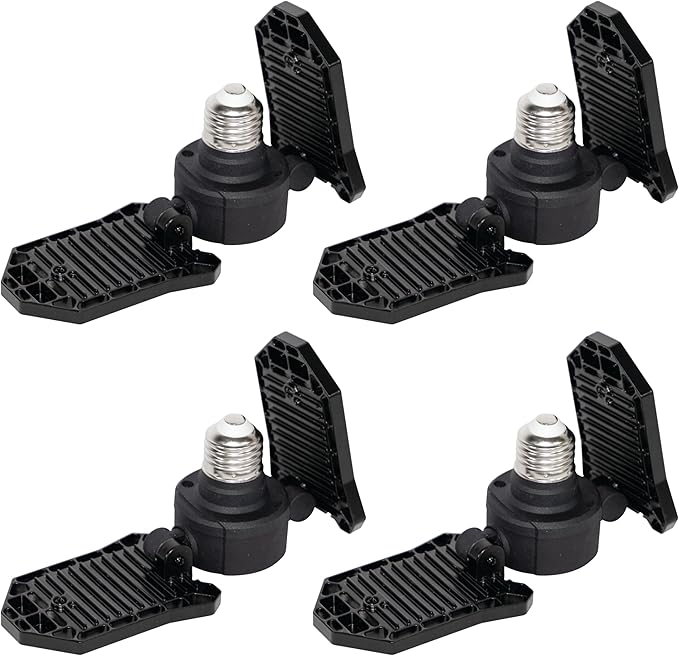 GT-Lite 3000 Lumen LED Garage Light, 300Watt Equivalent, Adjustable 2 Panel Bulb, 150Watt Equivalent, 5000K Daylight, E26, 4 Pack