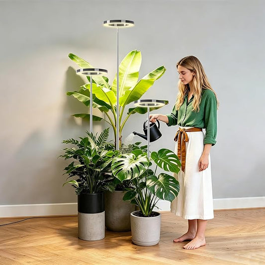 3 Packs LPMZMBL Full Spectrum Grow Light for Indoor Plants, 80 LEDs Each Plant Growing Lamp with 6/12/16H Timer,for Seedlings, Succulents, Shelves, Greenhouse (B3)