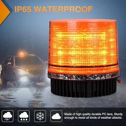 Nilight 18LED Strobe Lights Amber Wireless Rotating Emergency Safety Flashing Beacon Light with Magnetic Base Mount and Two Types of Plugs for Vehicle UTV Truck Forklift Tractor Snow Plow