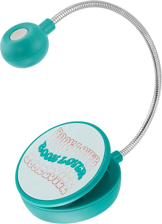 WITHit Clip On Book Light – Dimmable LED Reading Light for Books and eBooks, Reduced Glare, Portable, Cute Bookmark Light for Kids & Adults, Batteries Included (Book Lovers, Quotables)