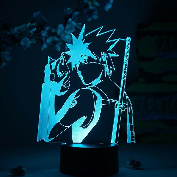 Otaku Lamps Kakashi ANBU Naruto – Anime Night Light, 16 Color RGB LED – Gift for Otaku