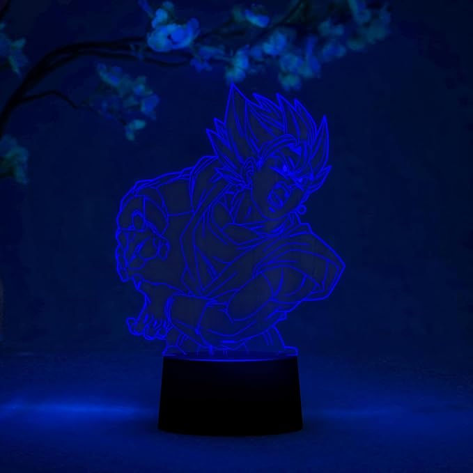 Otaku Lamps Super Saiyan God Super Saiyan Vegito Dragon Ball Super – Anime Lamp Figure Night Light, 16 Color RGB LED – Remote, 3D Anime Room Décor Gift for Otaku