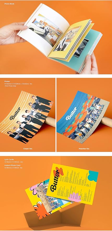 Big Hit Entertainment KTMMD1083 BTS - Butter Album+Extra Photocards Set (Cream ver.)