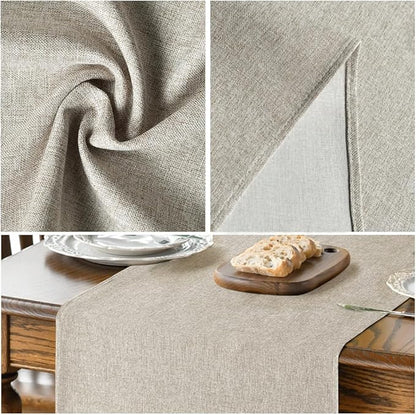 Artoid Mode Light Brown Table Runner, Seasonal Fall Washable Kitchen Dining Table Decoration for Home Party Decor 13x36 Inch