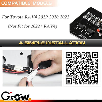 2 Pcs LED Trunk Overhead Lights for Toyo-ta RAV4 2019 2020 2021, Rav4 accessories Rear Hatch Door Lid Trunk Cargo Lamp Trunk Ceiling Lighting, (Not Fit for 2022+ RAV4)