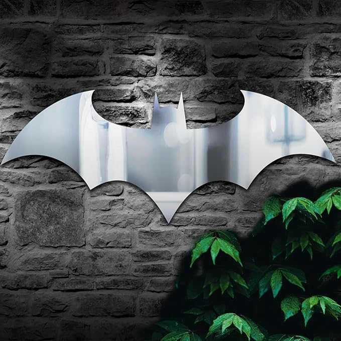 Superhero LED Lamp Decor Night Light with 16 Colors Remote Control Custom Natural Wall Sconce Acrylic Engraved Kids Room Wall Lamp for Boys Friends Gift (Mirror) (Mirror)