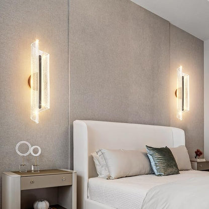 Black Wall Sconce Light Modern Wall Light Fixtures Dimmable LED Wall Lamp for Living Room Hallway Bathroom Bedroom 19.7In