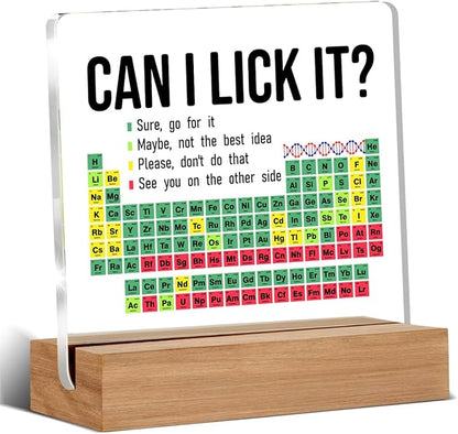 Funny Periodic Table of Elements Sign, Chemistry Gifts for Students, Teacher, Science Lovers, Chemistry Teacher Gift, Science Classroom Decor