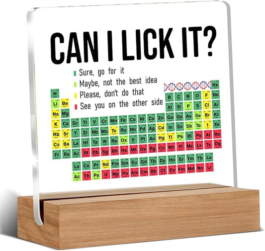 Funny Periodic Table of Elements Sign, Chemistry Gifts for Students, Teacher, Science Lovers, Chemistry Teacher Gift, Science Classroom Decor