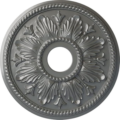 Ekena Millwork CM18ED1SLS Edinburgh Ceiling Medallion, 18 1/8 OD x 3 1/2 ID x 2 3/4 P, Silver