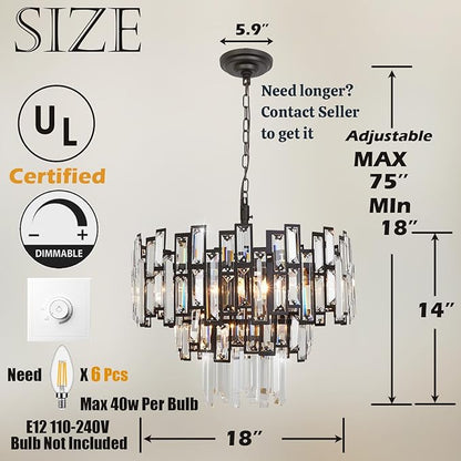 Modern Crystal Chandelier Lighting for Dining Rooms Kids Bedroom Foyer Entryway Ceiling Hanging Pendant Light Fixture Small Geometric Raindrop Lamp