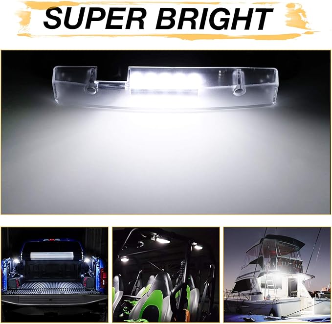 Universal Roll Bar LED Dome Light Utility Interior Courtesy Work UTV Dome Light Wraparound Roll Cage LED Lights Mount for Truck, ATV, UTV, RZR, Off Road, Pickup, Polairs, Boat