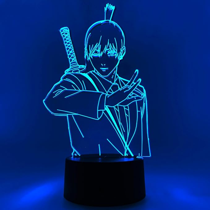 Otaku Lamps AKI Chainsaw Man – Anime Lamp Figure Night Light, 16 Color RGB LED – 3D Anime Room Décor Gift for Otaku