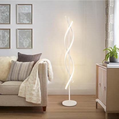 ADISUN 40W Modern Floor Lamp with Remote 60 inch Dimmable Floor Lamp for Bedroom Standing Lamp LED Floor Lamps for Living Room Dining Rooms Home Offices Lighting (White)