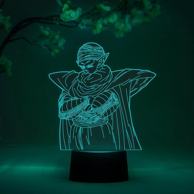 Otaku Lamps Piccolo Dragon Ball Super – Anime Lamp Figure Night Light, 16 Color RGB LED – Remote, 3D Anime Room Décor Gift for Otaku
