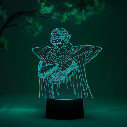 Otaku Lamps Piccolo Dragon Ball Super – Anime Lamp Figure Night Light, 16 Color RGB LED – Remote, 3D Anime Room Décor Gift for Otaku