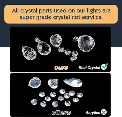 CVKASH Crystal Floral Chandelier 4-Light Antique Modern Black Flush Mount Raindrop Crystal Ceiling Lighting Fixture Chandelier for Living Room Bedroom Dining Room Entryway D17.71 H8.26