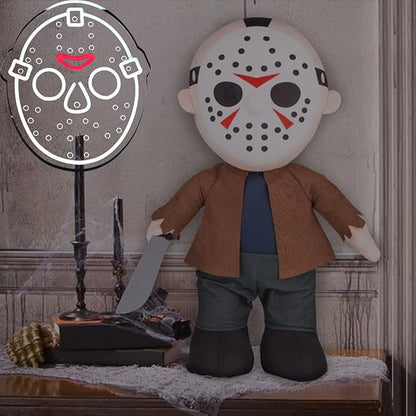 Horror Figure Neon Signs Neon Lights for Wall Decor, Dimmable LED Friday The 13th Neon with USB Power for Kids & Adults Room Decoration, Birthday Party Bar Home Halloween Gift14*12.2inch