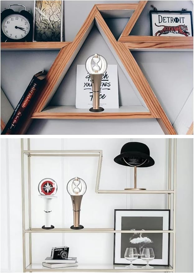 2 Pcs Kpop Lightstick Stand, Compatible with Official Lightsticks, Display Stand,Compatible with Stray Kids , Enhypen, Twice,Ateez Lightsticks,(Black)